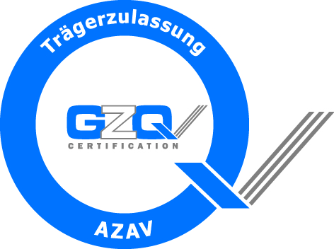 Zertifiziert als Bildungsträger nach AZAV (Akkreditierung- und Zulassungsverordnung Arbeitsförderung).